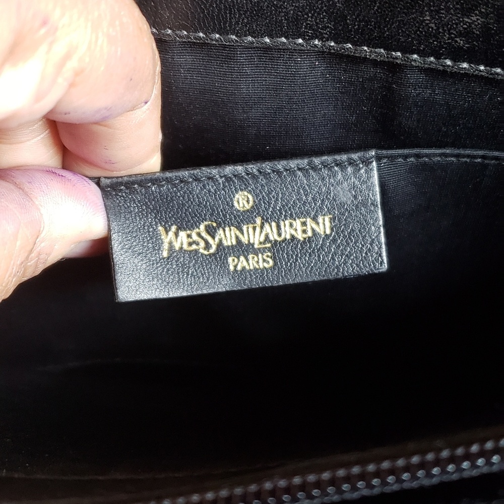 Vintage Black YSL Y Tote - Picture 4 of 8